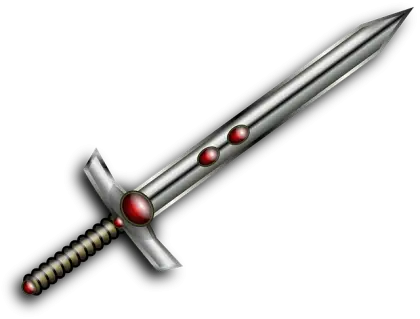 Metal Sword with Red Accents Design