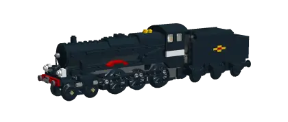 Black Steam Locomotive Model
