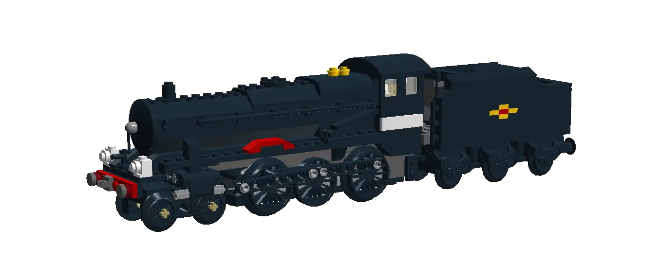 Black Steam Locomotive Model