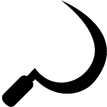 Stylized Sickle Silhouette Icon
