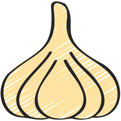 Garlic Bulb Cartoon Style Illustration
