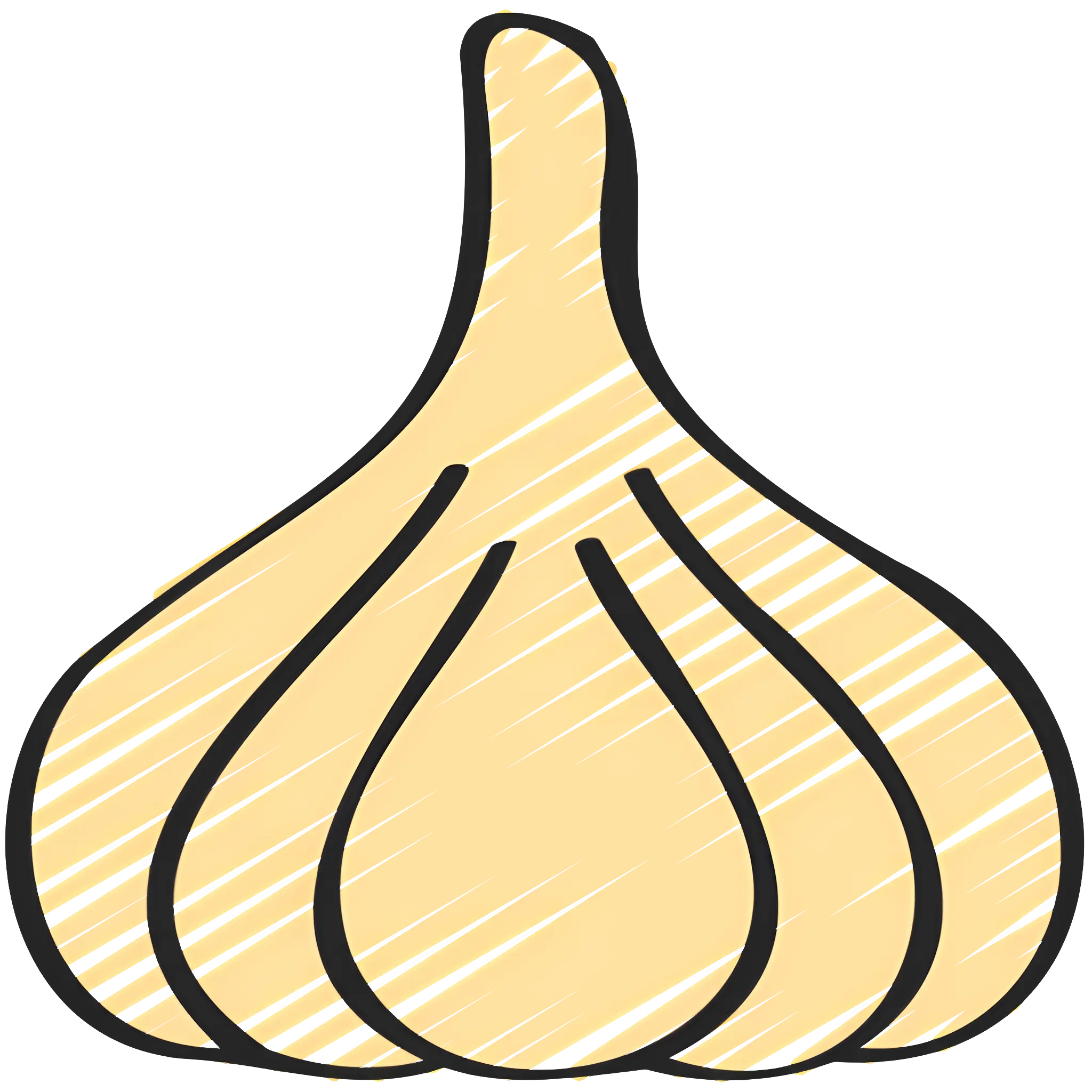 Garlic Bulb Cartoon Style Illustration