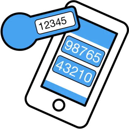 Phone with Security Code Icon
