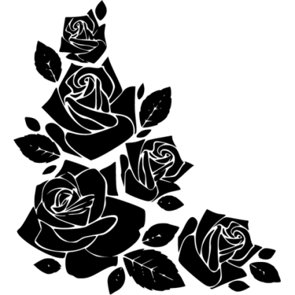 Black Rose Silhouette Illustration