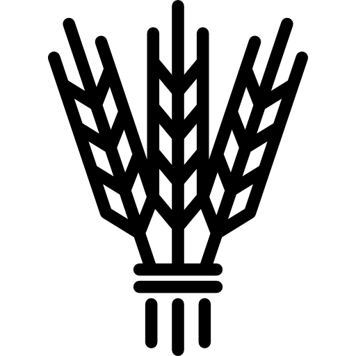 Wheat Stalk Icon in Black Design