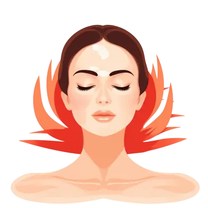 Relaxed Woman with a Calm Expression Illustration