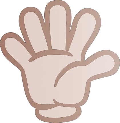 Cute Cartoon-Style Glove Illustration