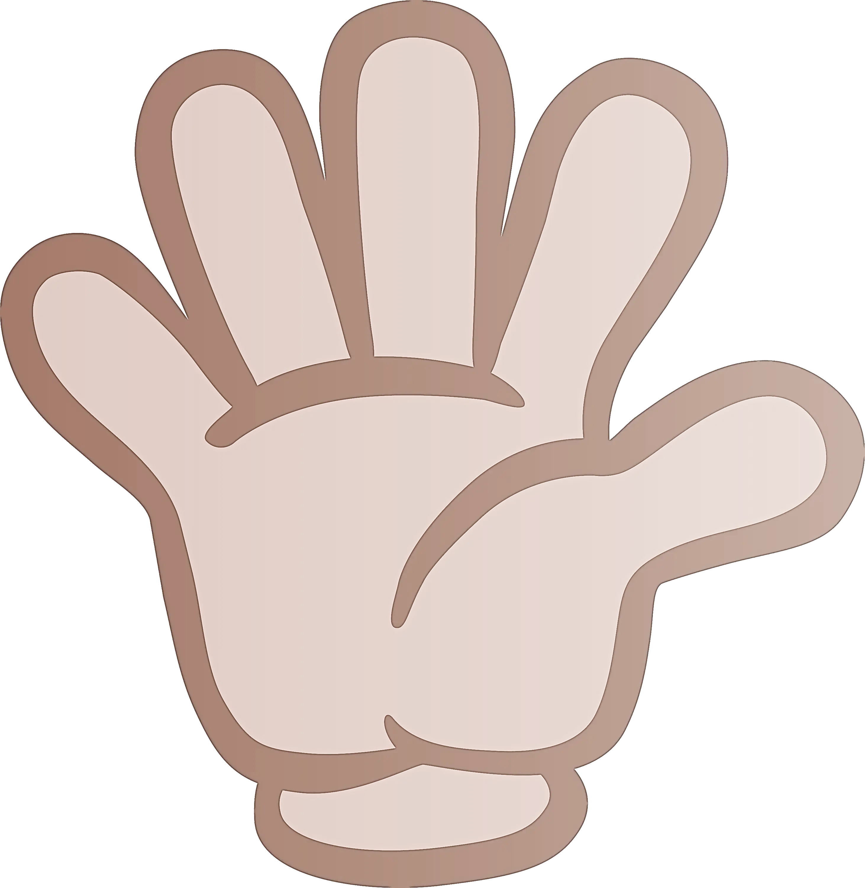 Cute Cartoon-Style Glove Illustration