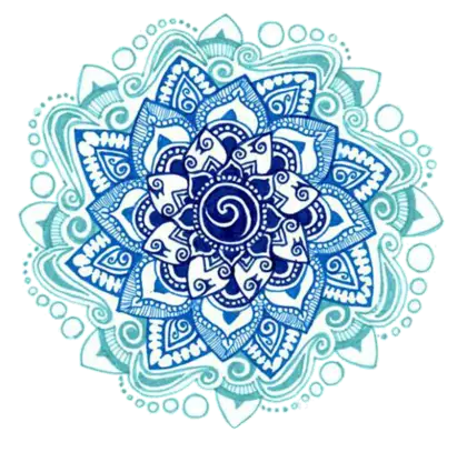 Blue Mandala Pattern with Ornamental Design