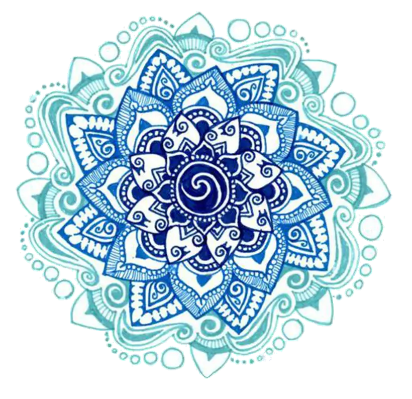 Blue Mandala Pattern with Ornamental Design