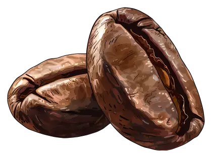 Realistic Coffee Beans