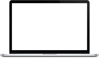 Modern Laptop with Transparent Screen