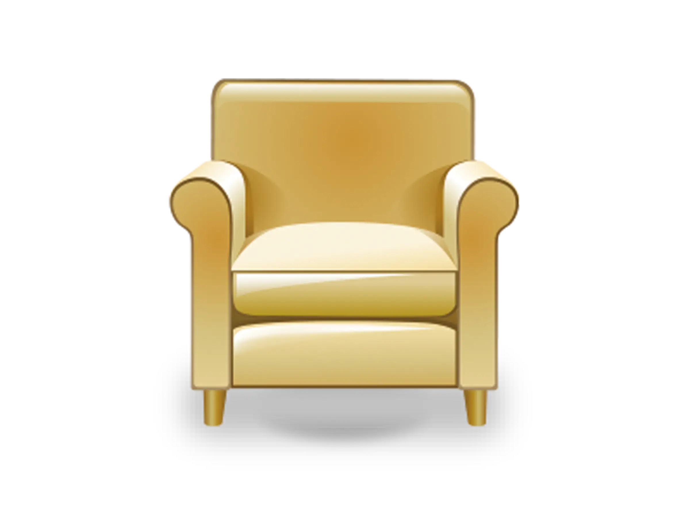 Golden Armchair for Cozy Interiors