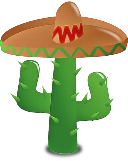 Cactus with Sombrero in a Creative Cartoon Illustration