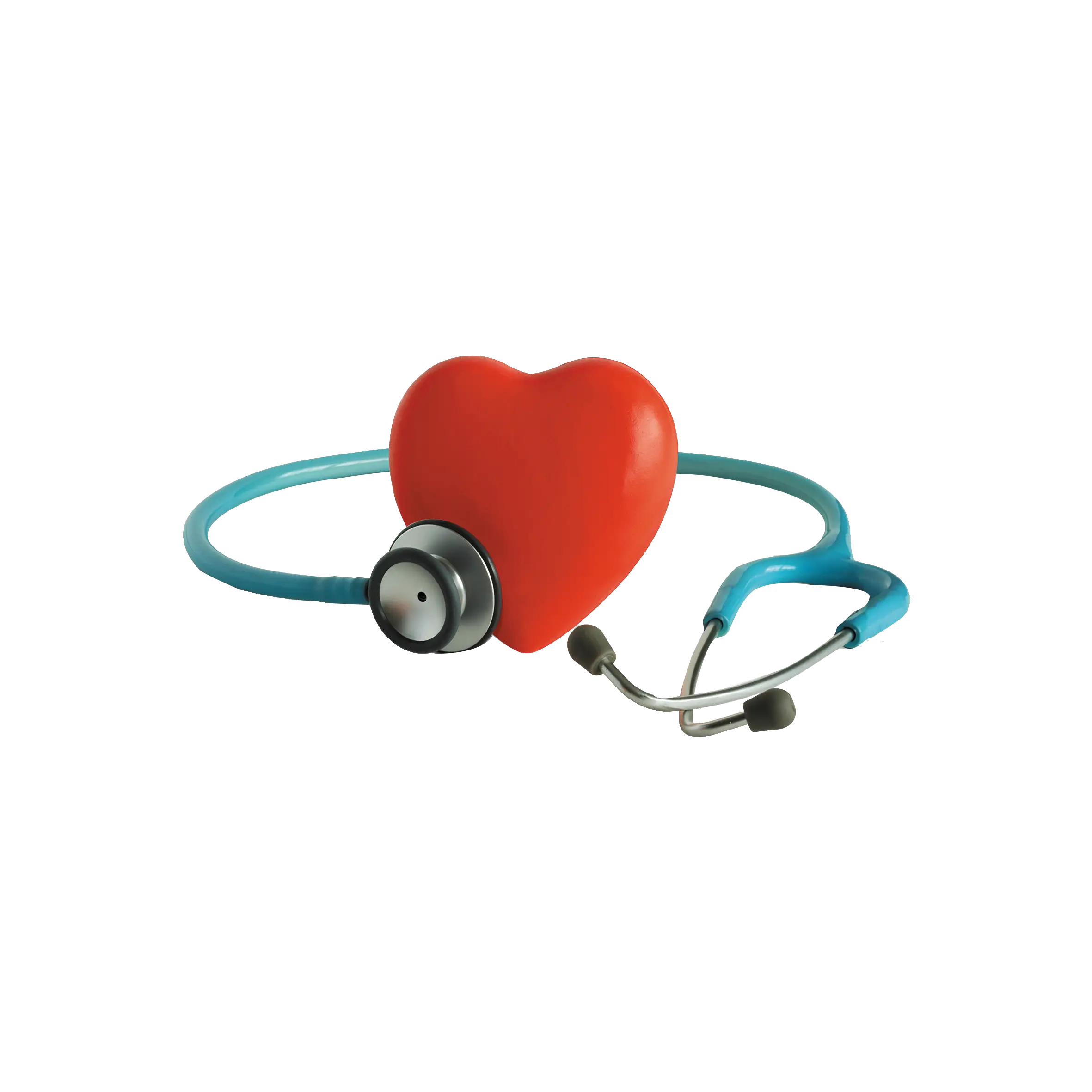 Heart and Stethoscope Symbol for Health Awareness