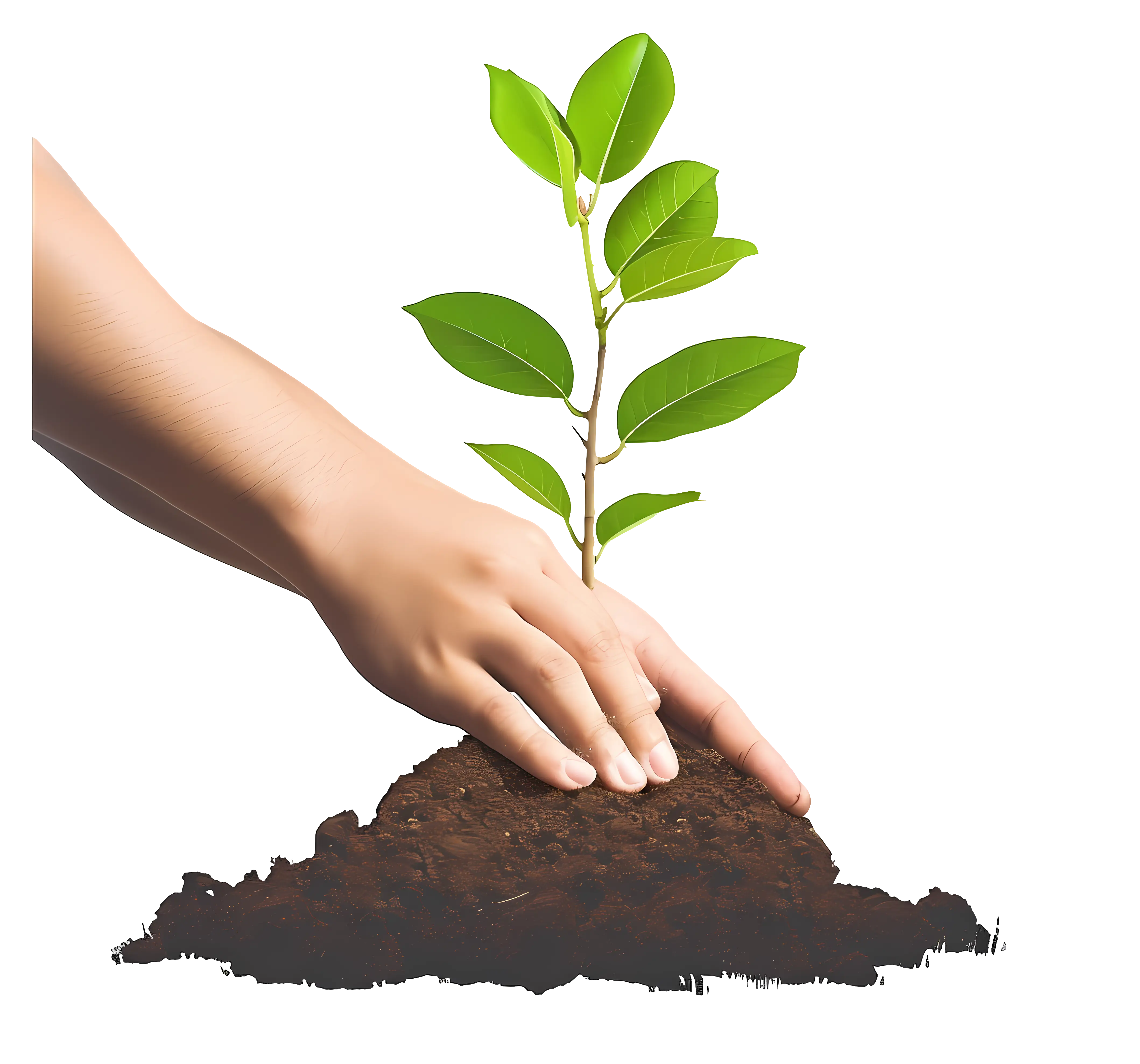 Planting a Green Seedling