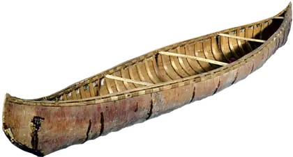 Wooden Canoe Illustration