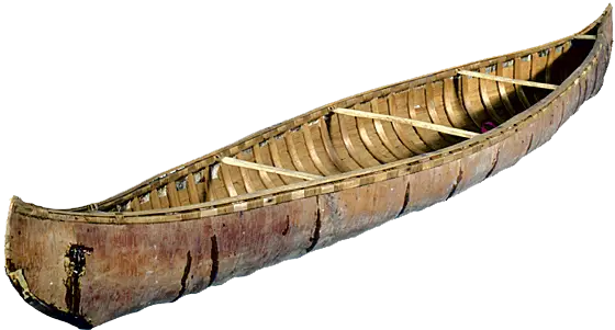 Wooden Canoe Illustration
