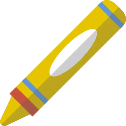 Yellow Crayon for Creative Activities