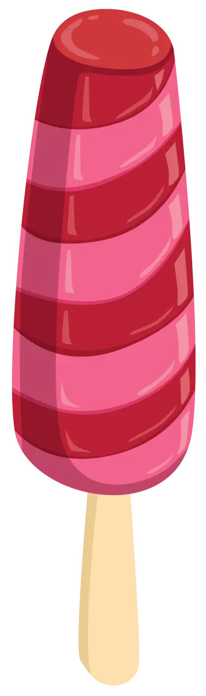 Red and Pink Striped Popsicle