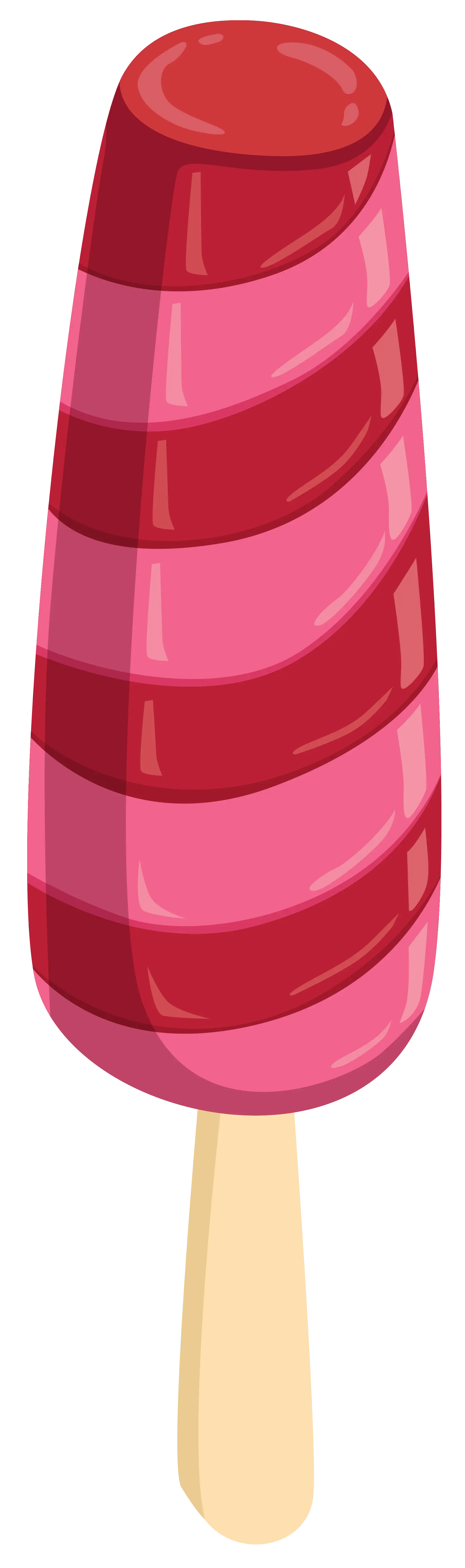Red and Pink Striped Popsicle