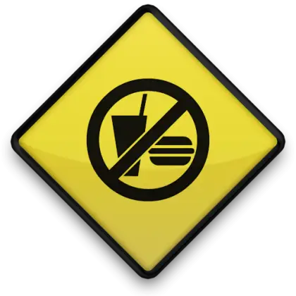 No Food or Drink Allowed Sign