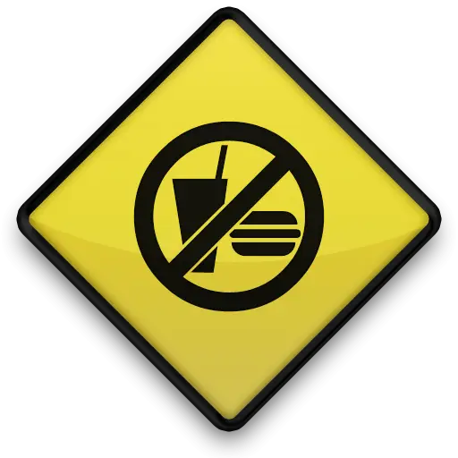 No Food or Drink Allowed Sign