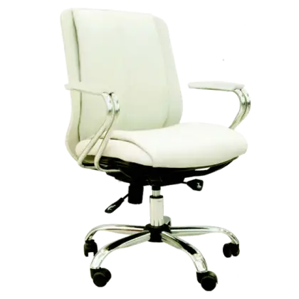 White Office Chair with Adjustable Features