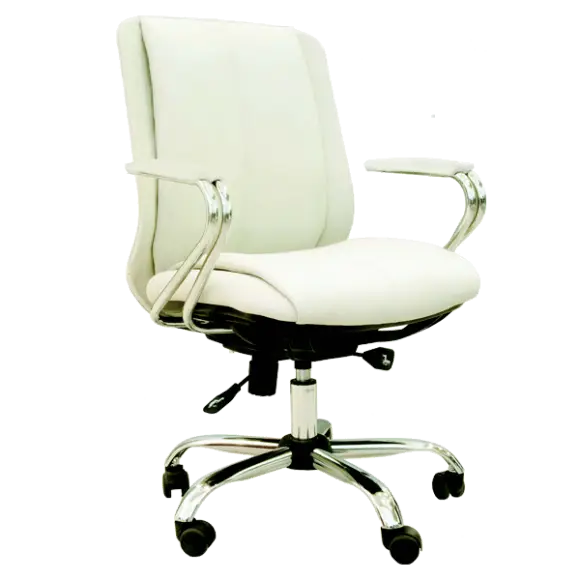 White Office Chair with Adjustable Features