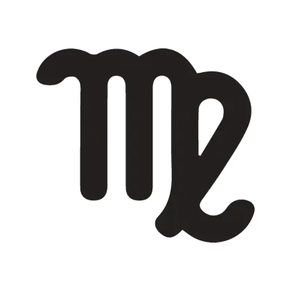 Virgo Zodiac Icon in Black