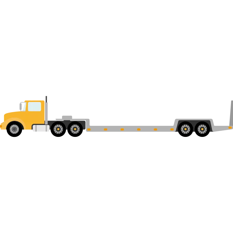 Yellow Truck with Trailer