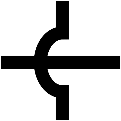 Black Electrical Circuit Symbol