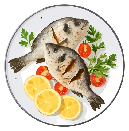 Grilled Fish with Lemon and Vegetables