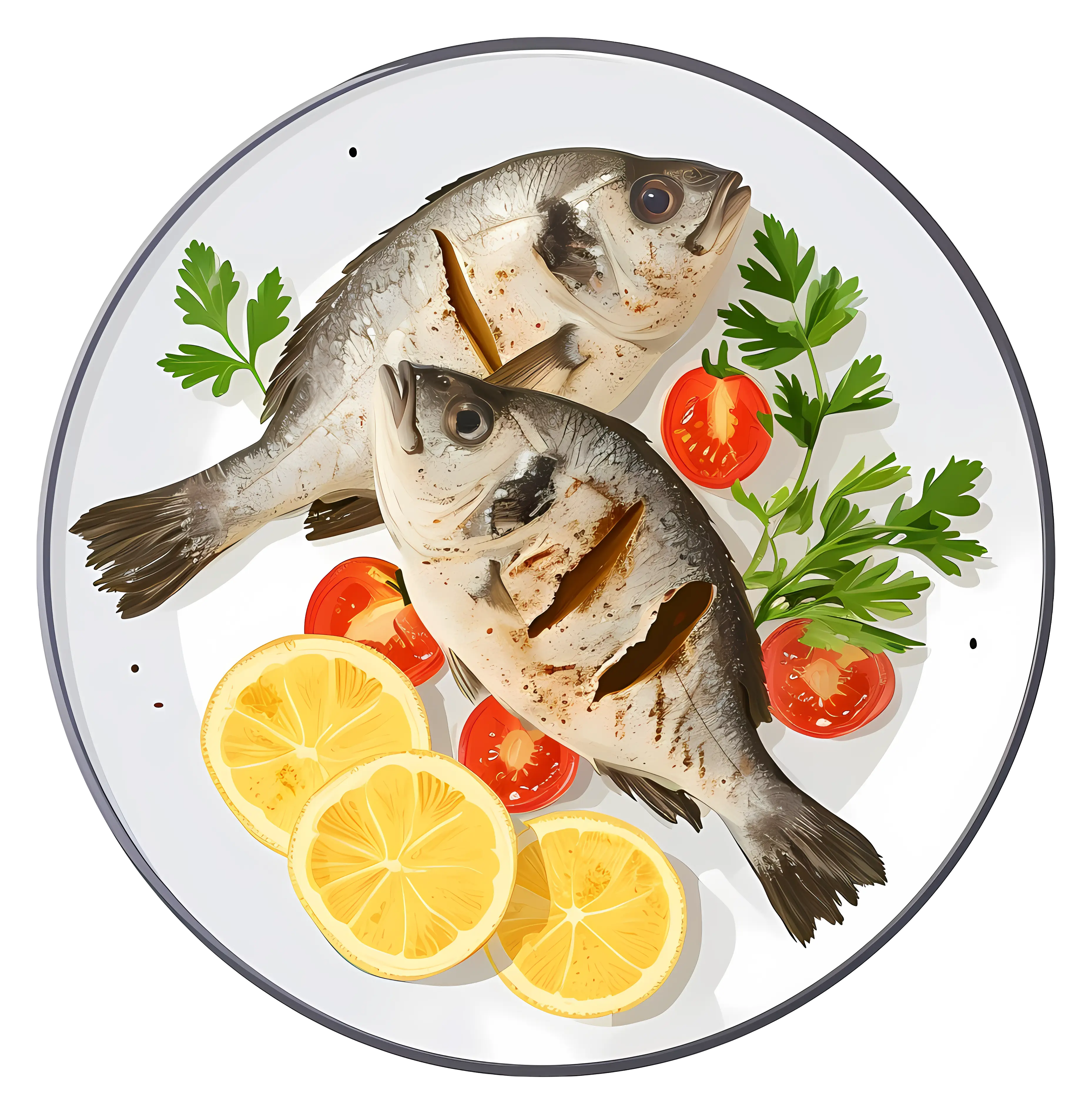 Grilled Fish with Lemon and Vegetables