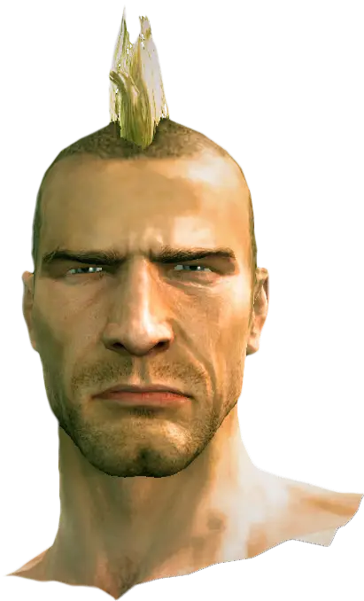 Serious Man with Mohawk Illustration