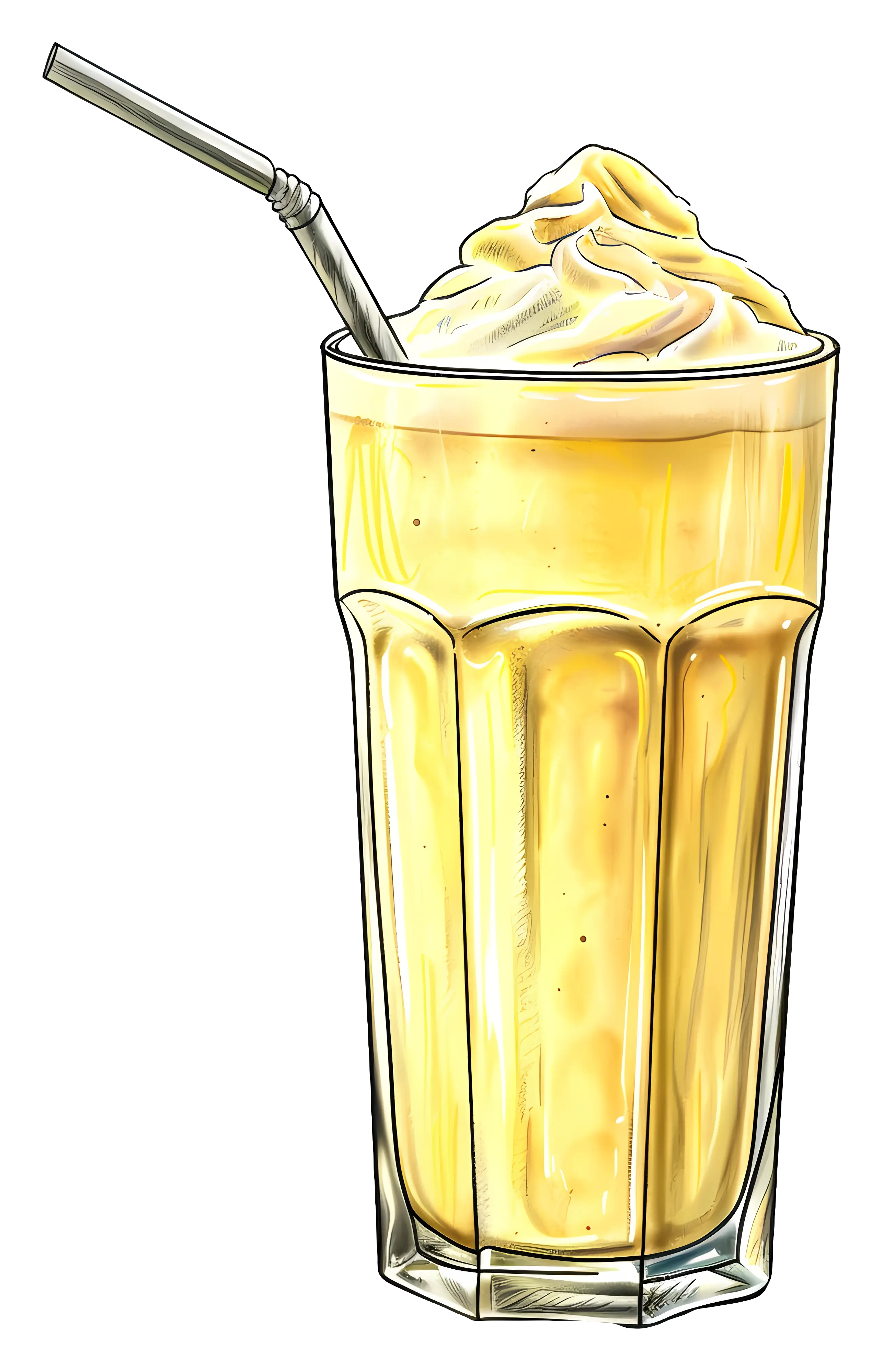 Yellow Smoothie in Glass