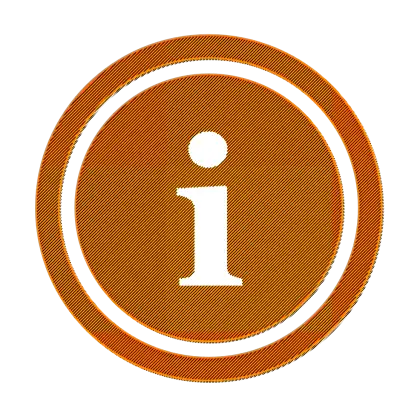 Information Icon in Brown Circle