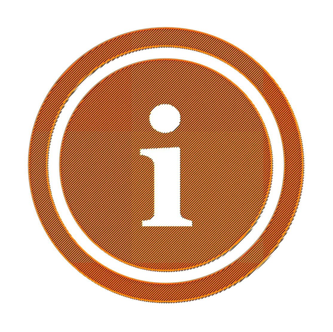 Information Icon in Brown Circle