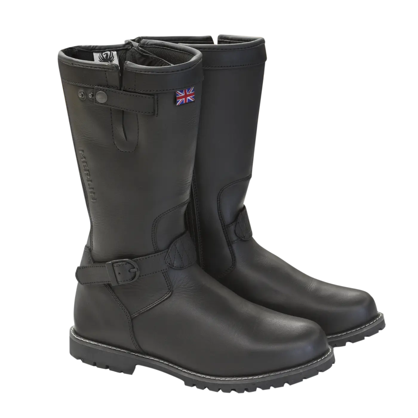 Durable Black Leather Boots