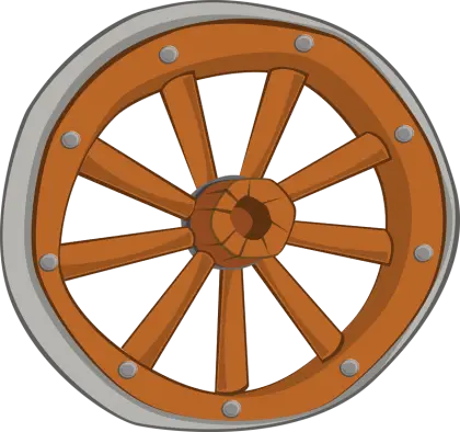 Wooden Wagon Wheel Illustration