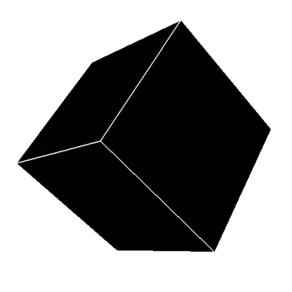 Black Cube in Minimalist Style