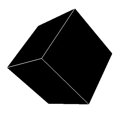 Black Cube in Minimalist Style