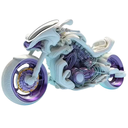 Futuristic Motorcycle with Intricate Design