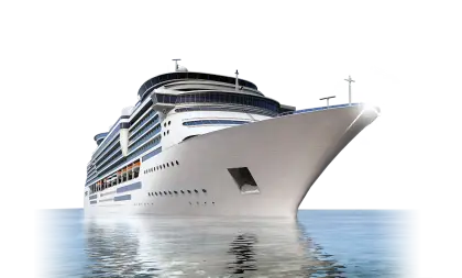 Luxury Cruise Ship on Open Water