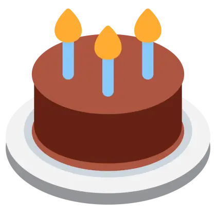 Birthday Cake with Candles Illustration