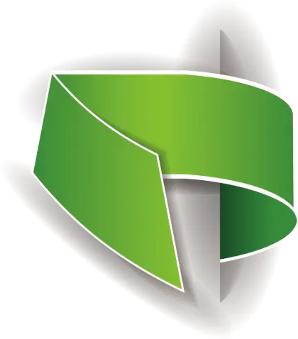 Green Folded Ribbon