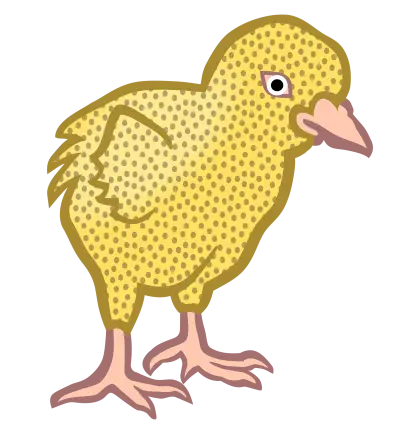 Yellow Cartoon Chick Illustration