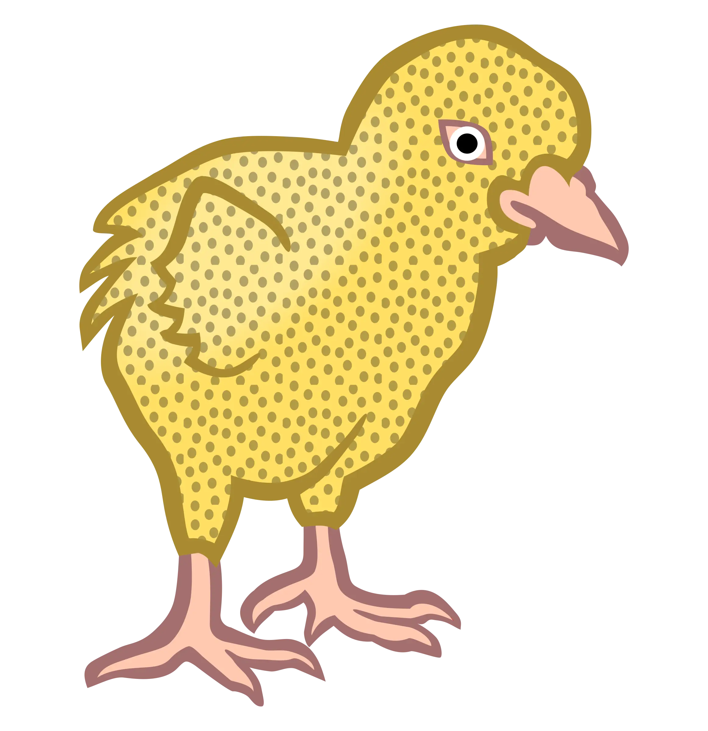 Yellow Cartoon Chick Illustration