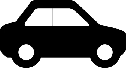 Black Silhouette of a Car Icon