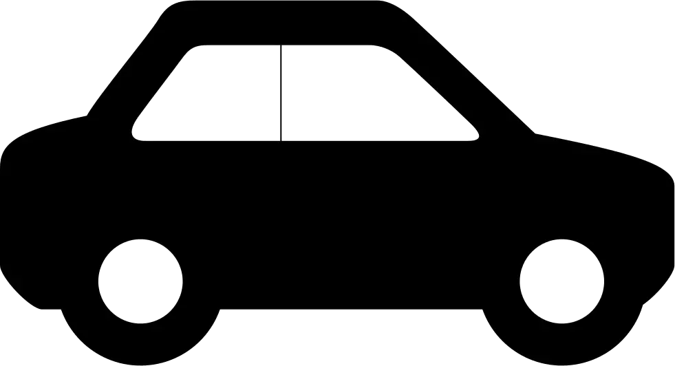 Black Silhouette of a Car Icon